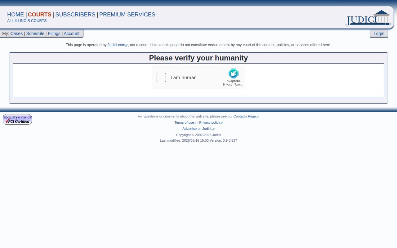 Christian County Judici criminal case search portal